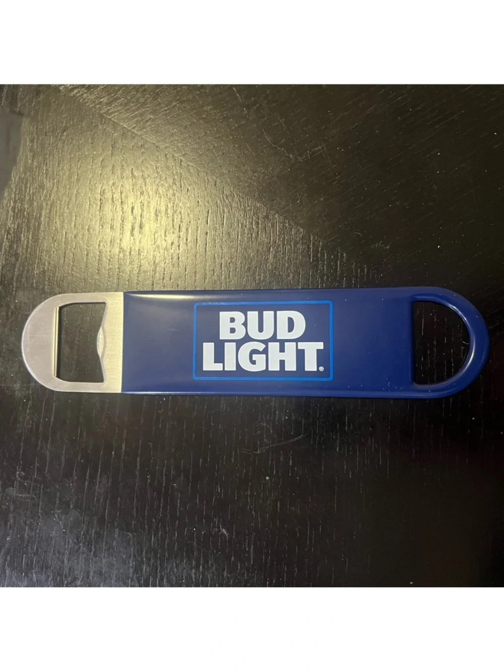 Bud Light Blue Bottle Opener double sided logo